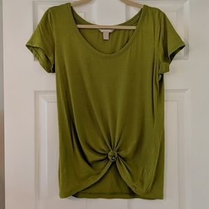 Banana Republic Lime Short Sleeve Scoop Neck